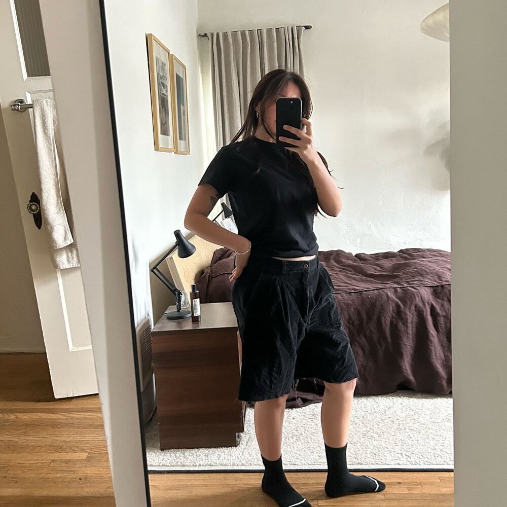 BAGGY courduroy boyfriend cutoff shorts